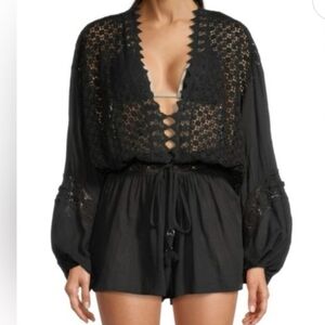 Ramy Brook Hilary Balloon Sleeve Romper